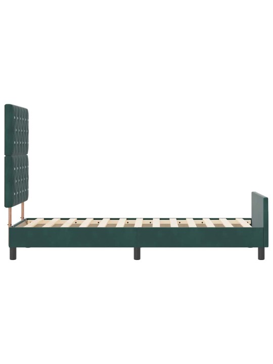 Voodi raam peaga tumeroheline 80 x 200 cm samet