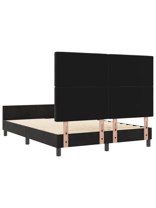 Voodi raam peaga must 140 x 190 cm samet