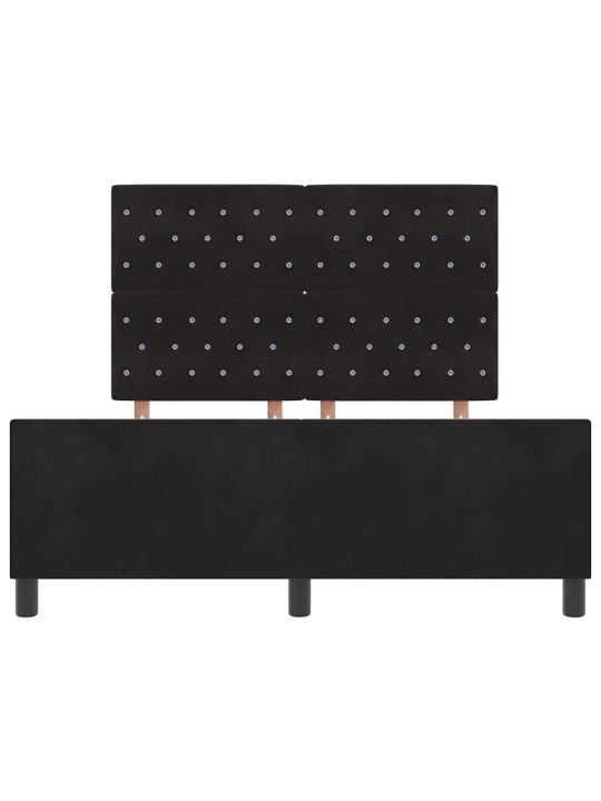 Voodi raam peaga must 140 x 190 cm samet