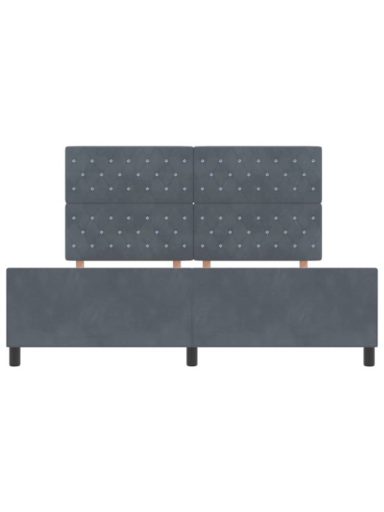 Voodi raam peaga tumehall 180 x 200 cm samet