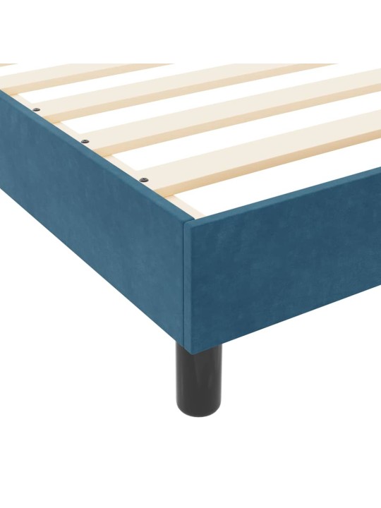 Voodi raam peaga tumesinine 200 x 200 cm samet