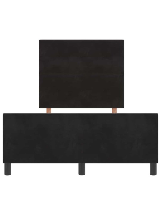 Voodi raam peaga must 120 x 190 cm samet