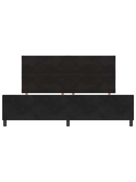 Voodi raam peaga must 200 x 200 cm samet