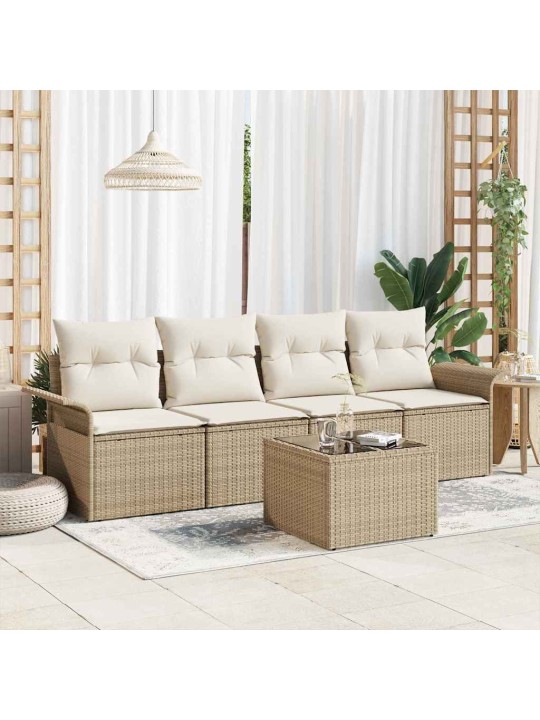 Aia diivanikomplekt padjaga 5 tk beez ja koor 55 x 55 x 37 cm