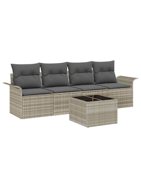Aia diivanikomplekt 5 tk helehall, tumehall 55 x 55 x 37 cm