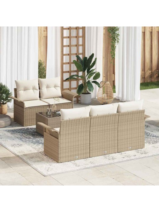 Aia diivanikomplekt padjaga 6 tk beez ja koor 55 x 55 x 37 cm