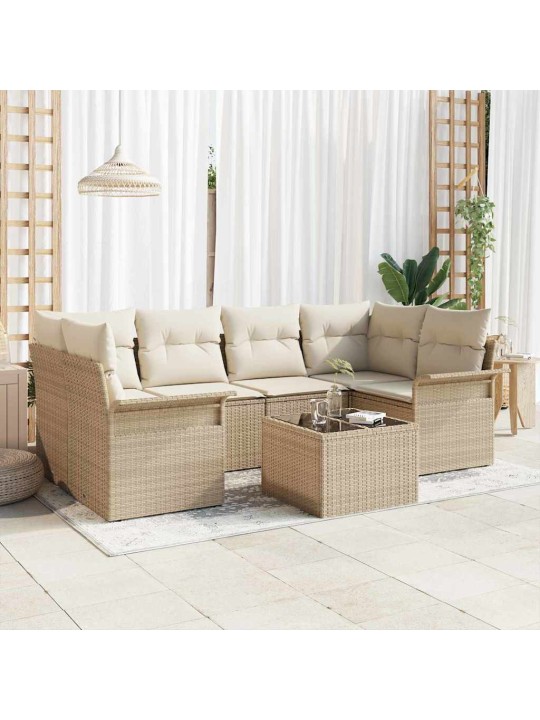 Aia diivanikomplekt padjaga 7 tk beez ja koor 55 x 55 x 37 cm