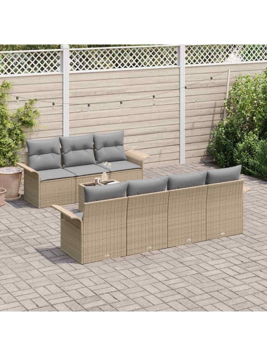Aia diivanikomplekt padjaga 8 tk beež ja hall 55 x 55 x 37 cm