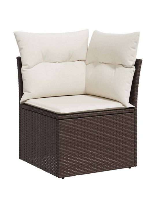 Aia diivanikomplekt padjaga 8 tk pruun, kreem 55 x 55 x 37 cm