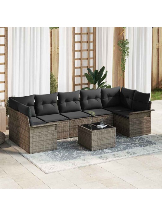 Aia diivanikomplekt padjaga padjaga 8 tk hall 55 x 55 x 37 cm