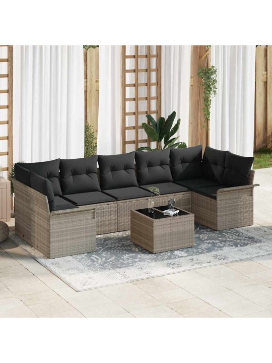 Aia diivanikomplekt padjaga 8 tk helehall 55 x 55 x 37 cm