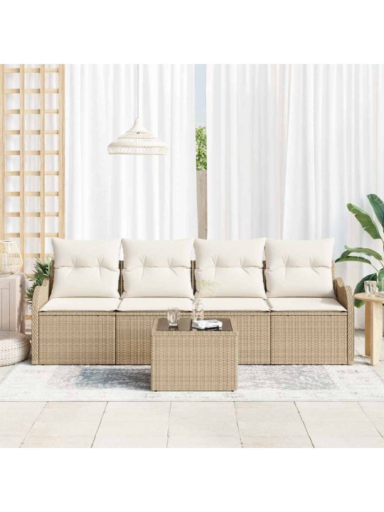 Aia diivanikomplekt padjaga 5 tk beez ja koor 55 x 55 x 37 cm