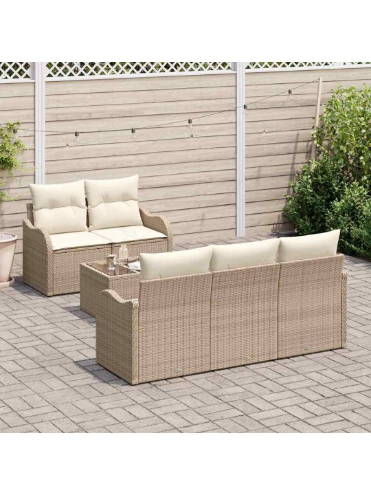 Aia diivanikomplekt padjaga 6 tk beez ja koor 55 x 55 x 37 cm