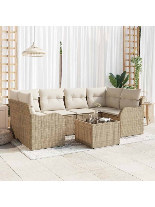 Aia diivanikomplekt padjaga 7 tk beez ja koor 55 x 55 x 37 cm