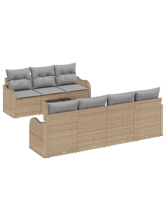 Aia diivanikomplekt padjaga 8 tk beež ja hall 55 x 55 x 37 cm