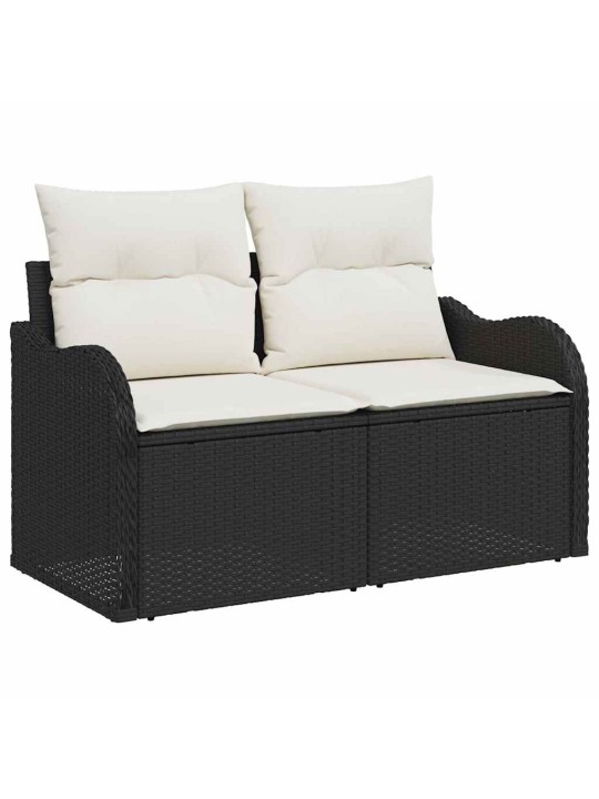 Aia diivanikomplekt padjaga 8 tk must ja kreem 55 x 55 x 37 cm