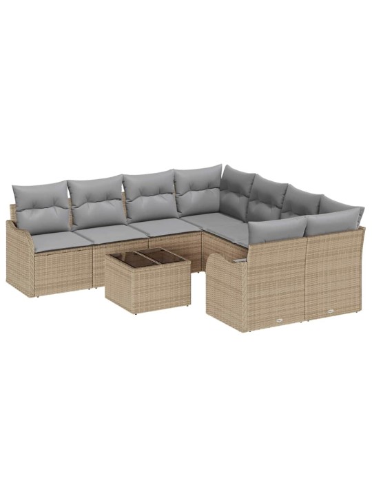 Aia diivanikomplekt padjaga 9 tk beež ja hall 55 x 55 x 37 cm