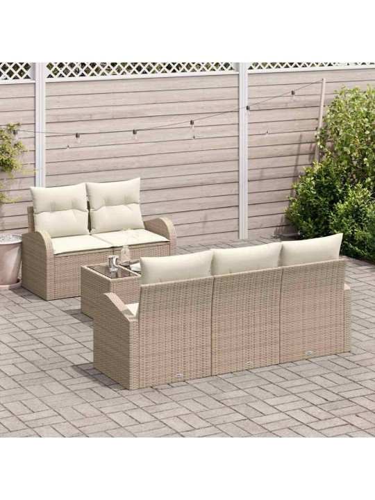 Aia diivanikomplekt padjaga 6 tk beez ja koor 55 x 55 x 37 cm
