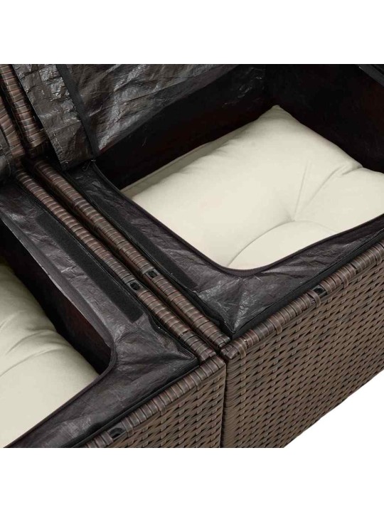 Aia diivanikomplekt padjaga 8 tk pruun, kreem 55 x 55 x 37 cm