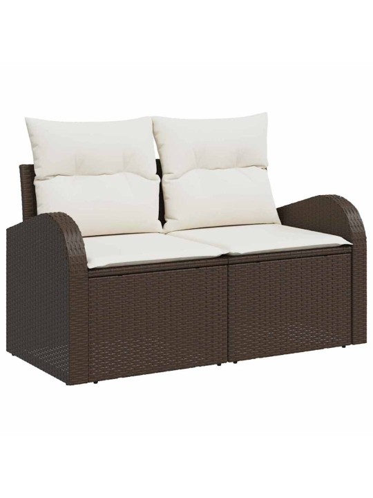 Aia diivanikomplekt padjaga 8 tk pruun, kreem 55 x 55 x 37 cm