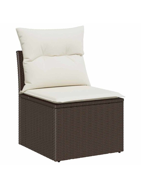 Aia diivanikomplekt padjaga 8 tk pruun, kreem 55 x 55 x 37 cm