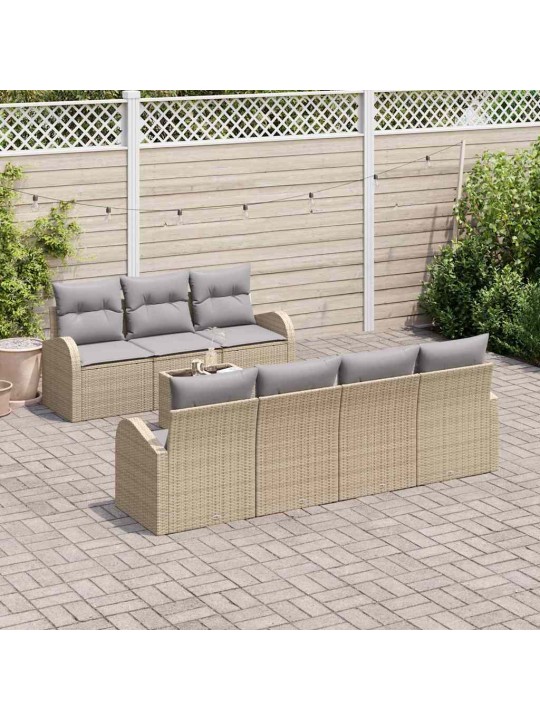 Aia diivanikomplekt padjaga 8 tk beež ja hall 55 x 55 x 37 cm