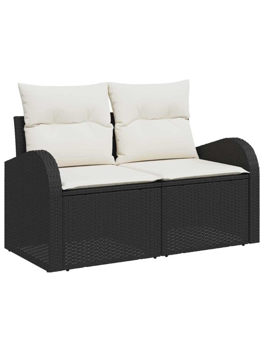 Aia diivanikomplekt padjaga 8 tk must ja kreem 55 x 55 x 37 cm
