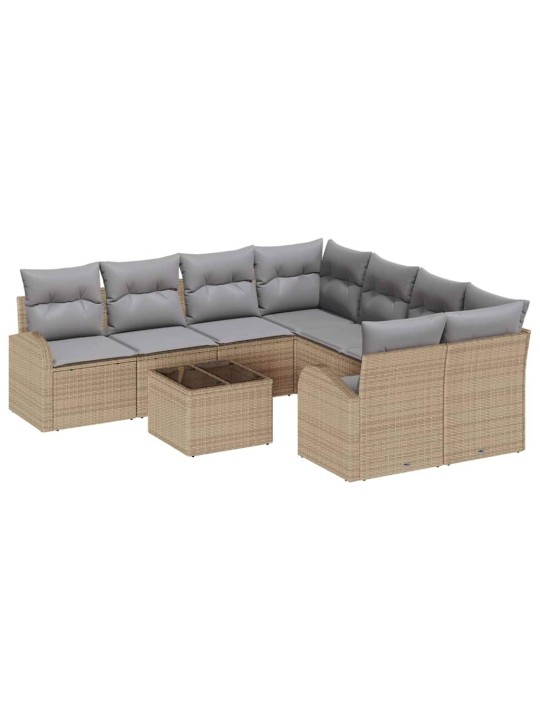 Aia diivanikomplekt padjaga 9 tk beež ja hall 55 x 55 x 37 cm