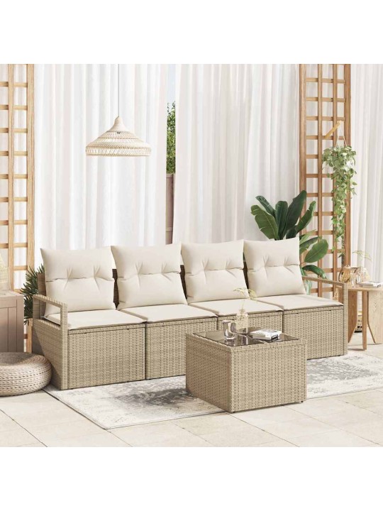 Aia diivanikomplekt padjaga 5 tk beez ja koor 55 x 55 x 37 cm