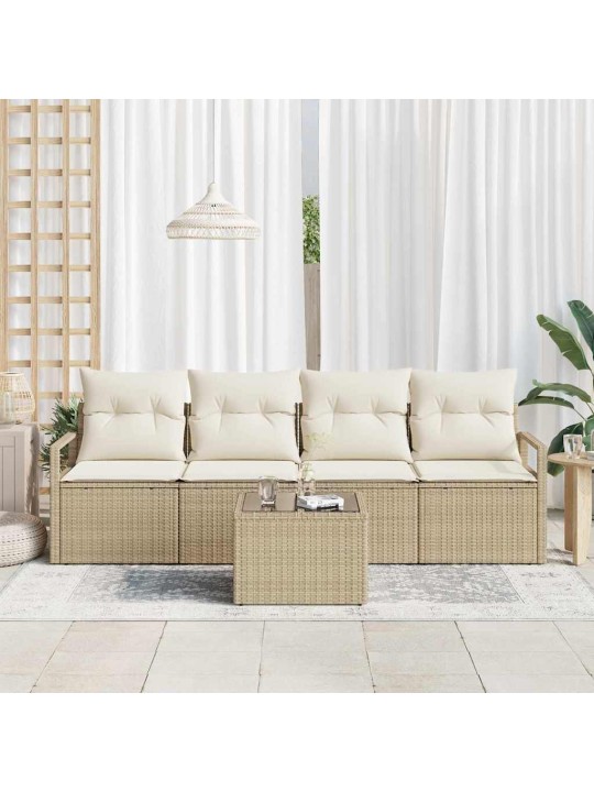 Aia diivanikomplekt padjaga 5 tk beez ja koor 55 x 55 x 37 cm