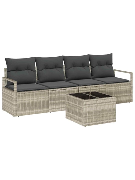 Aia diivanikomplekt 5 tk helehall, tumehall 55 x 55 x 37 cm