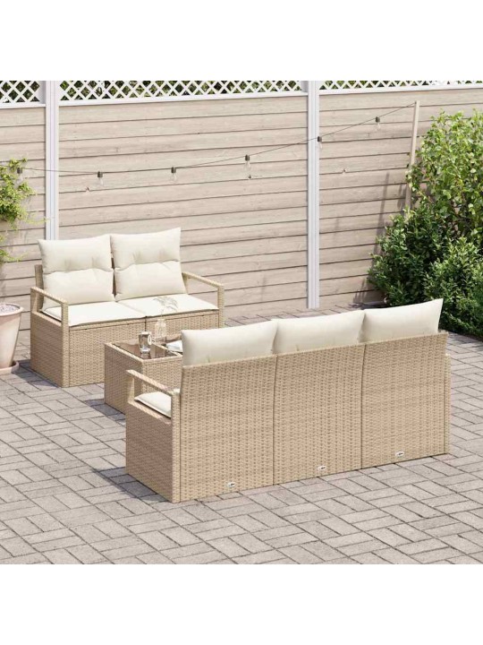 Aia diivanikomplekt padjaga 6 tk beez ja koor 55 x 55 x 37 cm