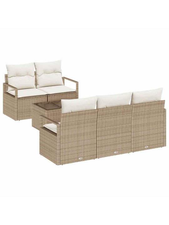 Aia diivanikomplekt padjaga 6 tk beez ja koor 55 x 55 x 37 cm
