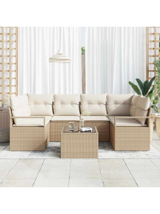Aia diivanikomplekt padjaga 7 tk beez ja koor 55 x 55 x 37 cm