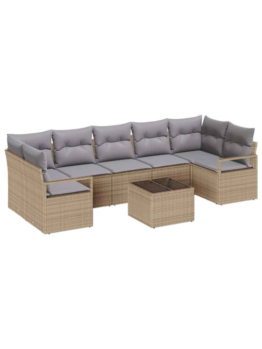 Aia diivanikomplekt padjaga 8 tk beež ja hall 55 x 55 x 37 cm