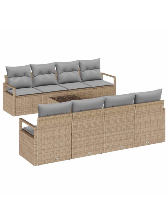 Aia diivanikomplekt padjaga 9 tk beež ja hall 55 x 55 x 37 cm