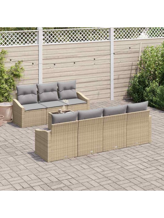 Aia diivanikomplekt padjaga 8 tk beež ja hall 55 x 55 x 37 cm