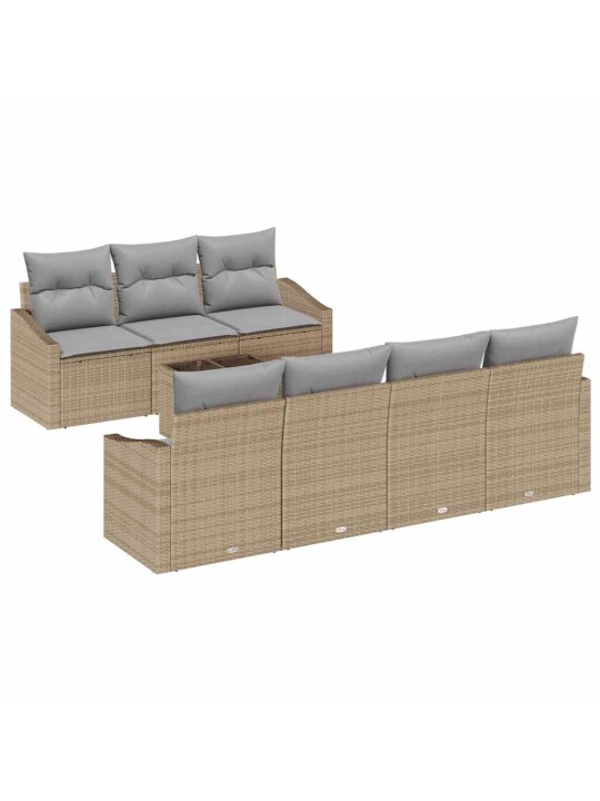 Aia diivanikomplekt padjaga 8 tk beež ja hall 55 x 55 x 37 cm