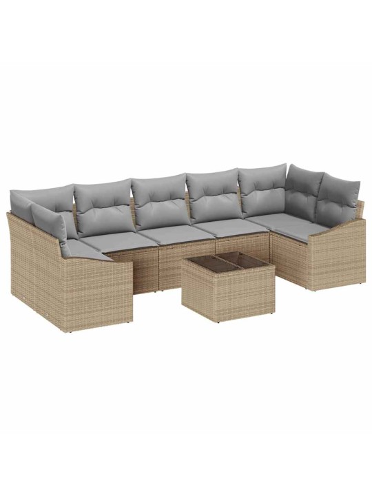Aia diivanikomplekt padjaga 8 tk beež ja hall 55 x 55 x 37 cm