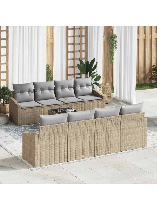 Aia diivanikomplekt padjaga 7 tk beež ja hall 55 x 55 x 37 cm