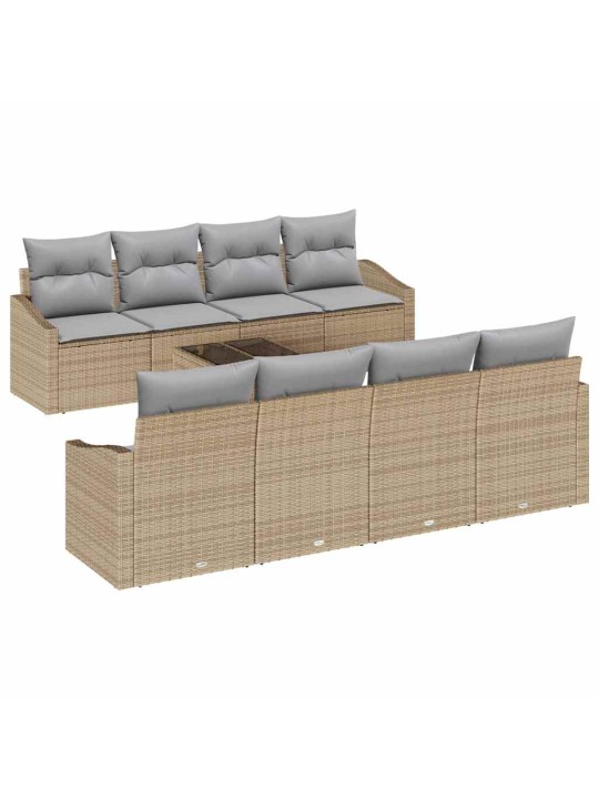 Aia diivanikomplekt padjaga 7 tk beež ja hall 55 x 55 x 37 cm