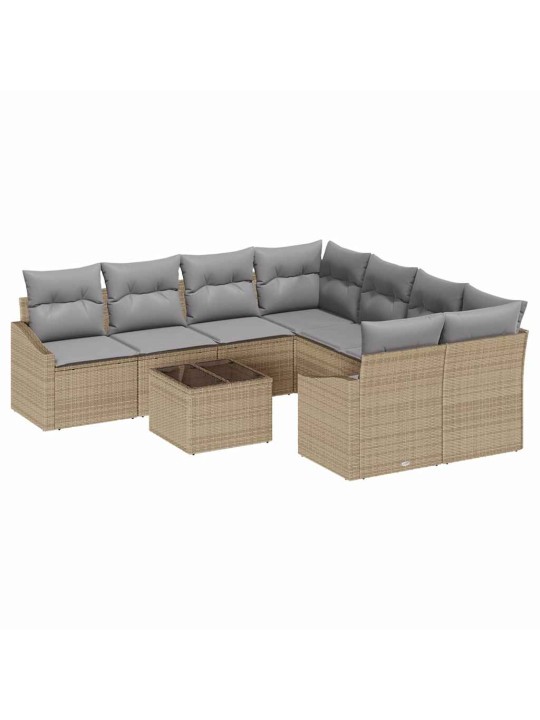 Aia diivanikomplekt padjaga 9 tk beež ja hall 55 x 55 x 37 cm