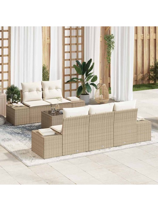 Aia diivanikomplekt padjaga 6 tk beez ja koor 55 x 55 x 37 cm