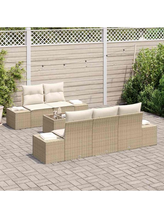 Aia diivanikomplekt padjaga 6 tk beez ja koor 55 x 55 x 37 cm