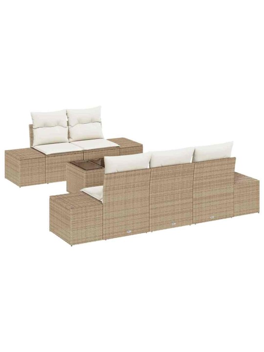 Aia diivanikomplekt padjaga 6 tk beez ja koor 55 x 55 x 37 cm
