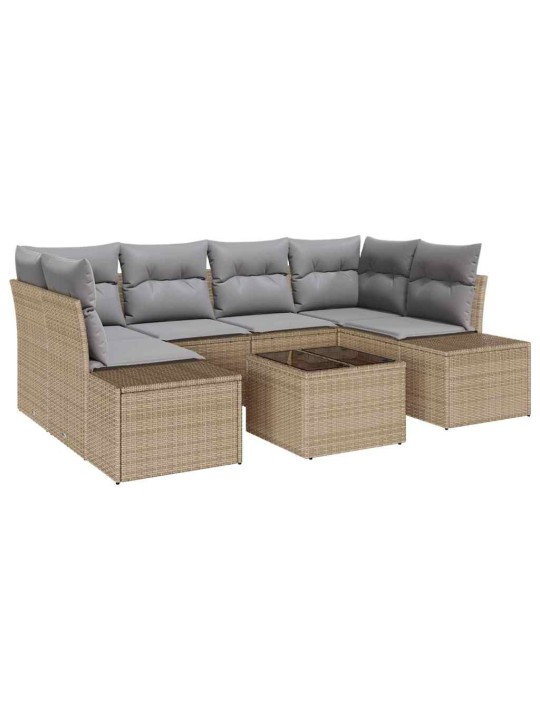 Aia diivanikomplekt padjaga 7 tk beež ja hall 55 x 55 x 37 cm