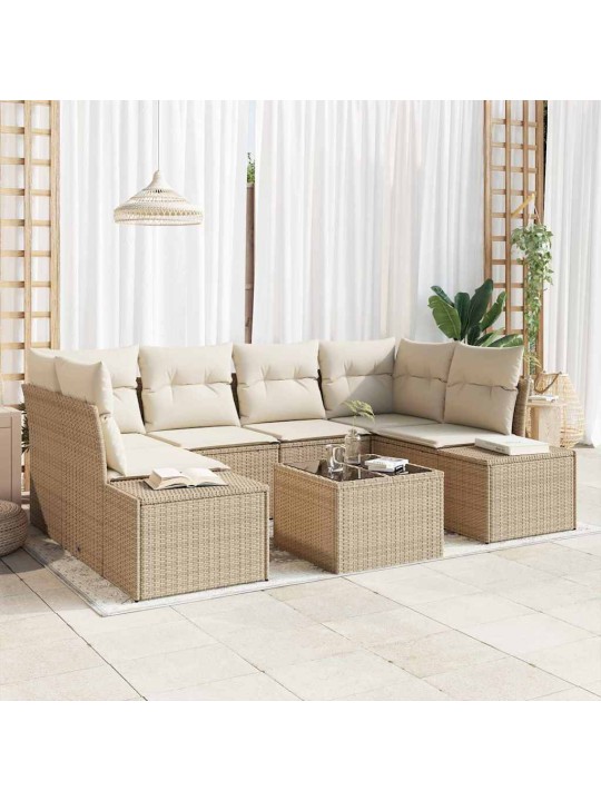 Aia diivanikomplekt padjaga 7 tk beez ja koor 55 x 55 x 37 cm