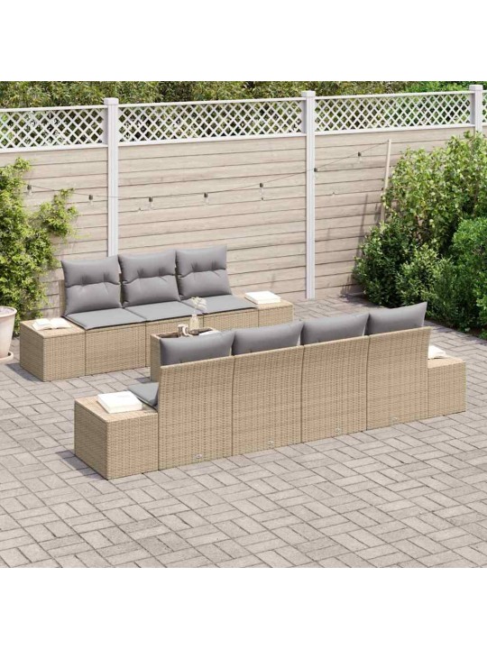 Aia diivanikomplekt padjaga 8 tk beež ja hall 55 x 55 x 37 cm
