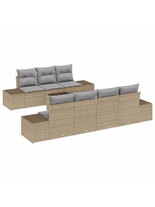 Aia diivanikomplekt padjaga 8 tk beež ja hall 55 x 55 x 37 cm
