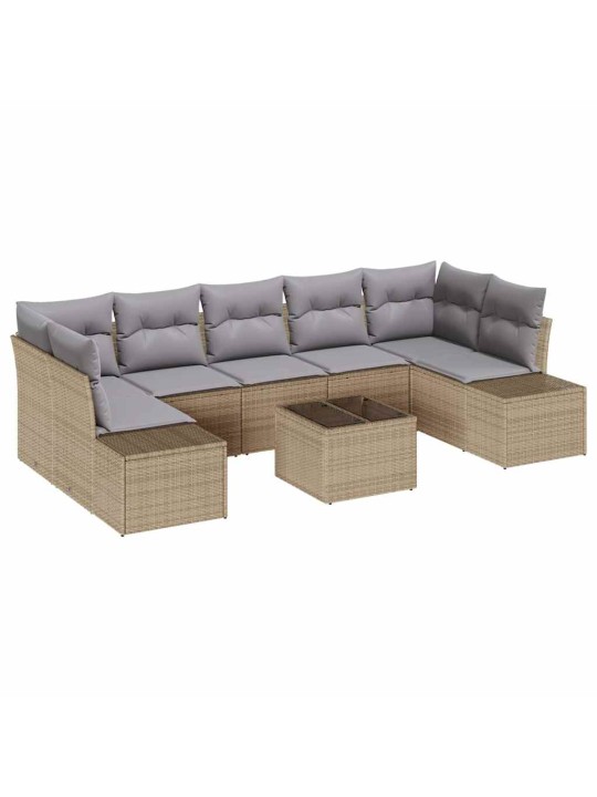 Aia diivanikomplekt padjaga 8 tk beež ja hall 55 x 55 x 37 cm